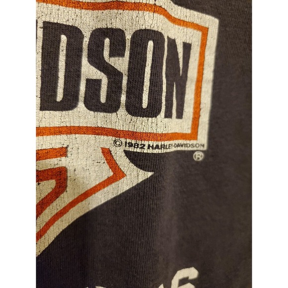 Vintage 80s 1988 Harley Davidson Rumble holoubek Motorcycle graphic T-shirt - Picture 9 of 9